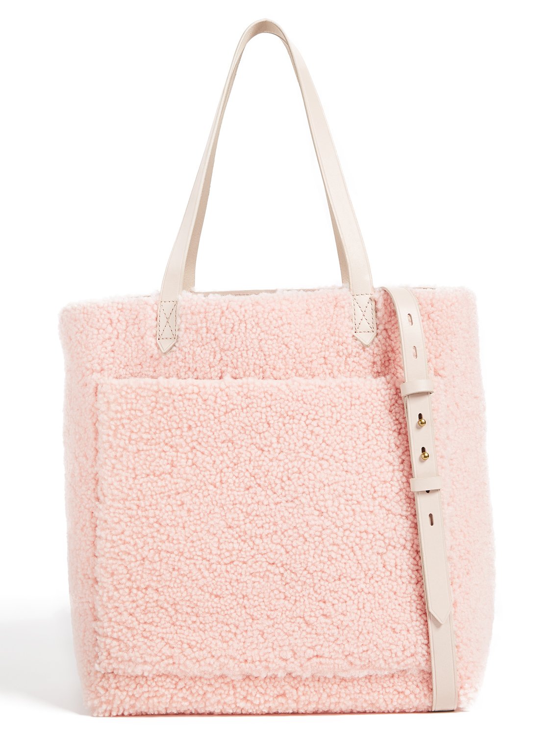 Madewell Medium Transport Tote in Shearling - Avalon Pink